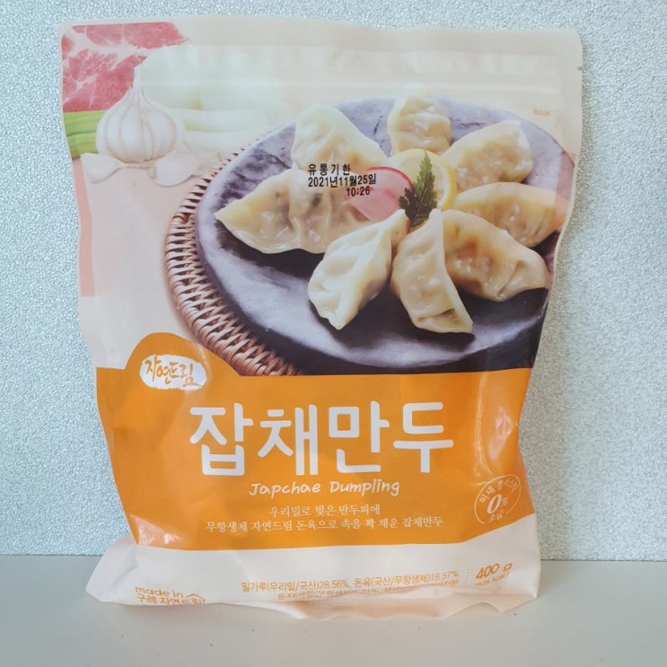  아기만두 강추템 자연드림 잡채만두
