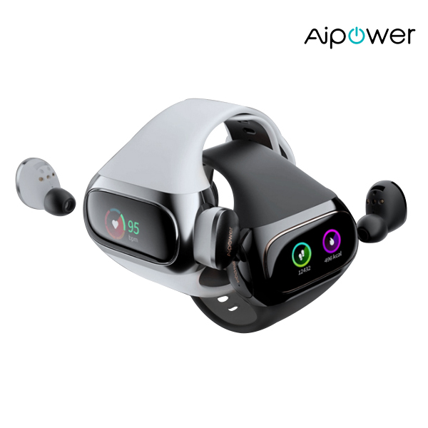 후기가 정말 좋은 공식 Aipower wearbuds 웨어버즈 2.0 블루투스 이어폰+스마트 워치, 샤이니 블랙 추천해요