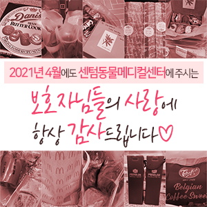  2021년 4월에도 센텀동물메디컬센터에 주시는 보호자님들의 사랑에 항상 감사드립니다 (부산 분과전문진료 동물병원)