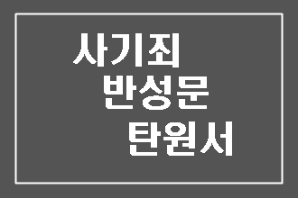  사기죄 반성문 탄원서