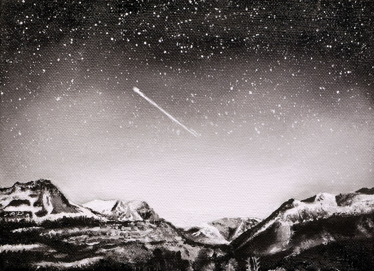  [Oilpaint] Meteorite - B&W series
