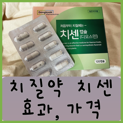  먹는 치질약 치센  효과, 복용법 및 가격정보(feat. 치질 예방법)