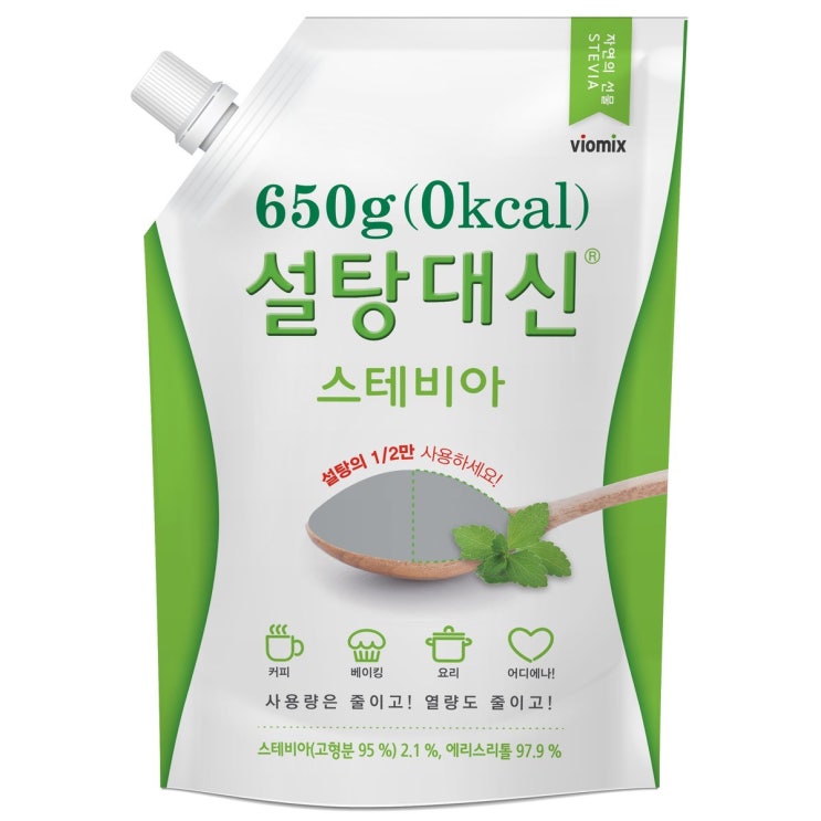 인지도 있는 바이오믹스 설탕대신 스테비아 에리스리톨 설탕, 650g, 2개 ··· 인지도 있는 바이오믹스 설탕대신 스테비아 에리스리톨 설탕, 650g, 2개 ···