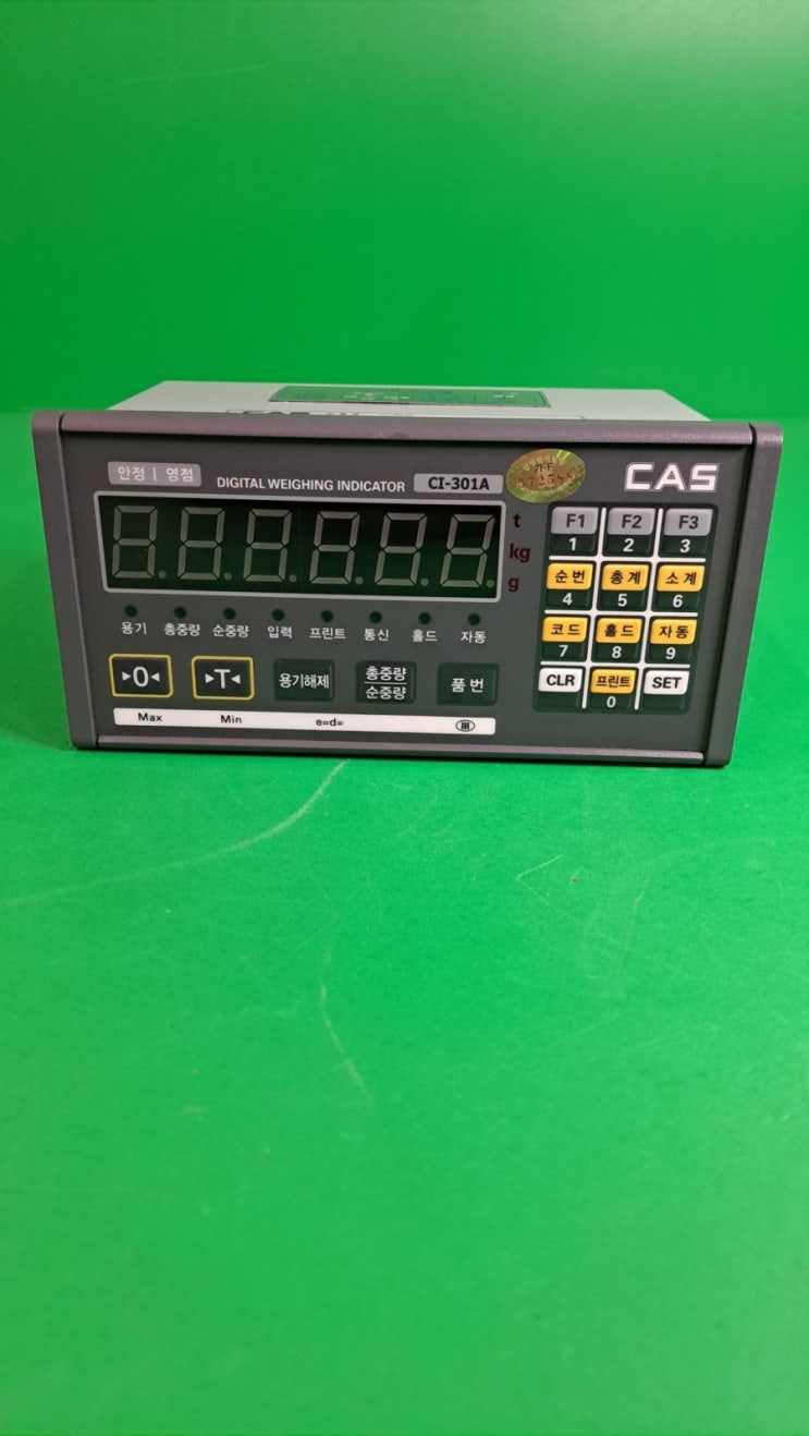 CAS 카스 인디게이터 2KG~300KG 눈금단위0.1KG  CI-301A  전자식지시저울(중고)