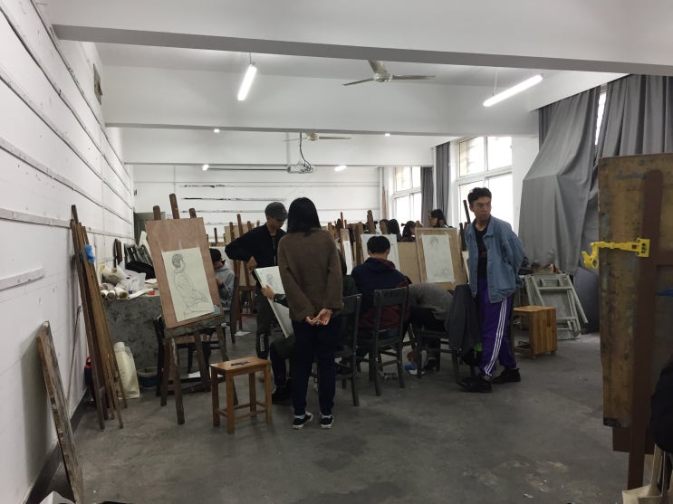  [Sketch] 중국미술학원 조형학과1학년때 하는 것들 소묘/선묘화/모작/유화/서예/