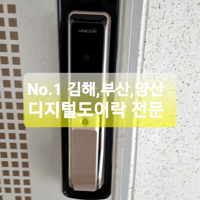 김해 지내동 동원 1차 아파트 현관문 디지털키 지문 푸시풀 도어락 설치