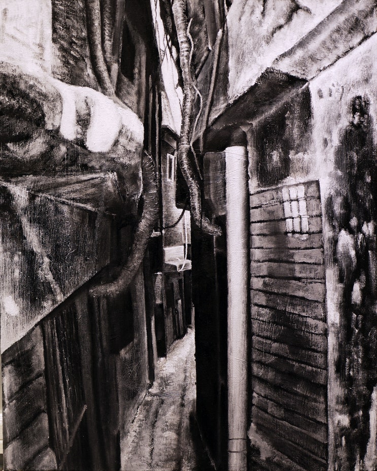  [Oilpaint] Hide and Seek - B&W series