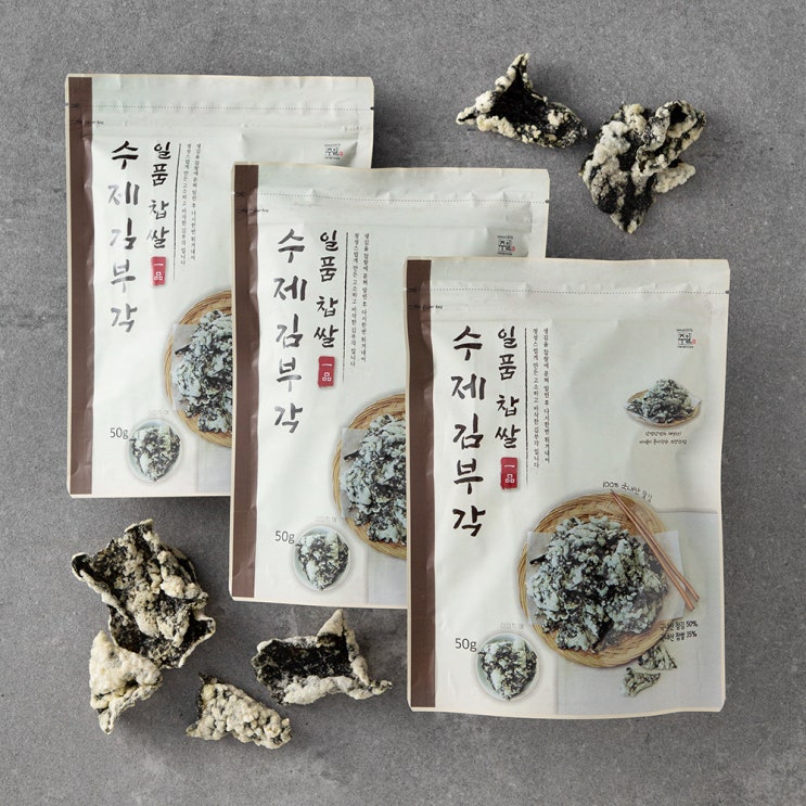 후기가 정말 좋은 일품 찹쌀 수제 김부각, 50g, 3개 ···