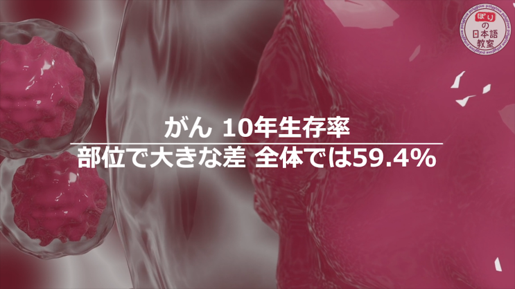  [新 뉴스 일본어] 20. 암 10년 생존율 부위에 따라 큰 차이... 전체로는 59.4%
