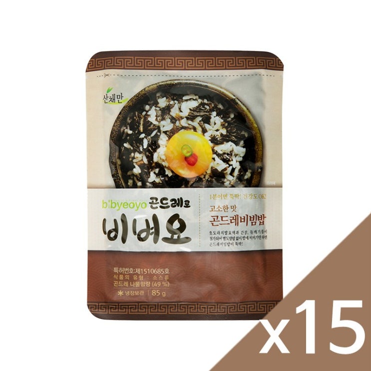 후기가 정말 좋은 산채만 양념나물 즉석반찬 곤드레로 비벼요 고소한맛, 15개, 85g 추천합니다