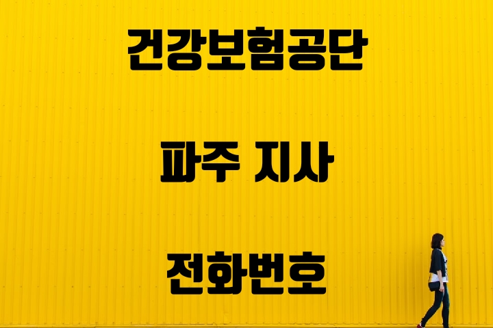  파주 건강보험지사 전화번호