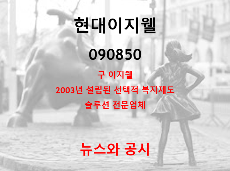  선택적 복지제도 솔루션의 강자 현대 이지웰 뉴스 및 공시 (feat. 예상 주가 배당 실적 전망 상대강도)