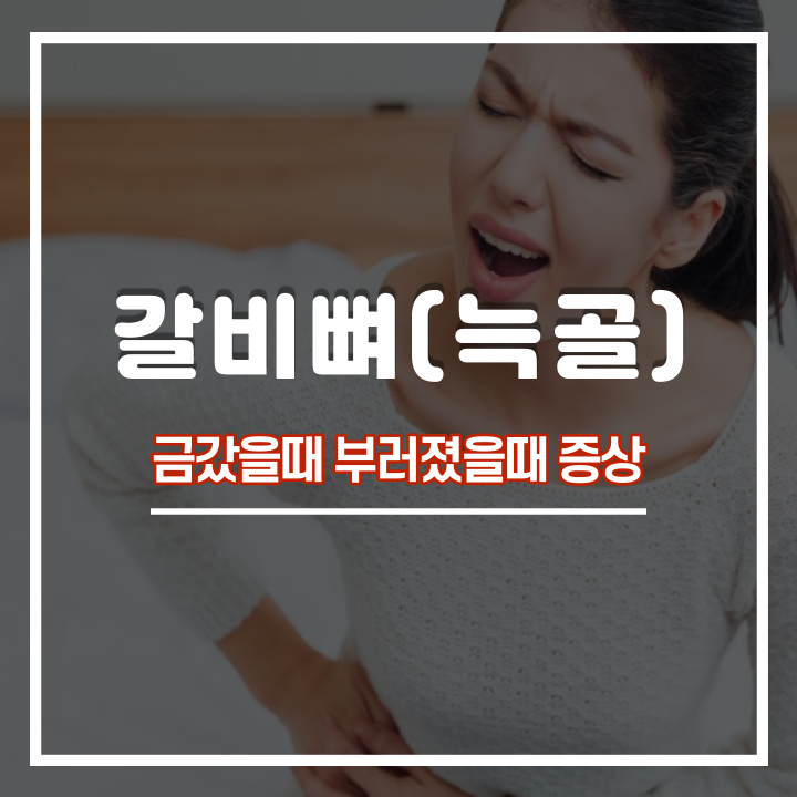  갈비뼈(늑골) 금갔을때 증상 및 치료 : 부러졌을때 골절에 좋은 음식