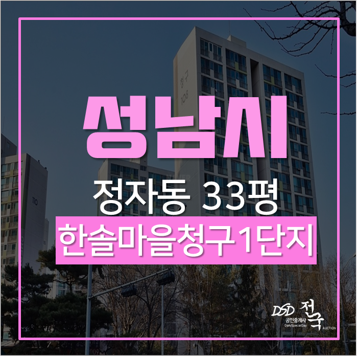 성남아파트경매 분당구 정자동 한솔마을청구1단지 33평 성남아파트경매 분당구 정자동 한솔마을청구1단지 33평