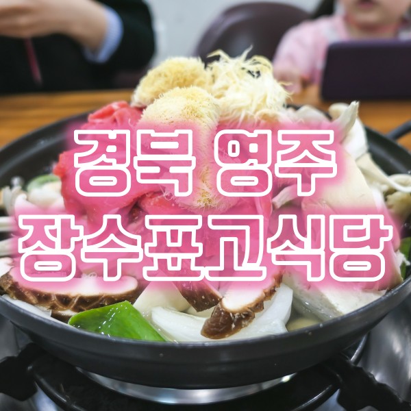  영주 밥집 장수표고식당 버섯전골 칼국수 맛집 추천
