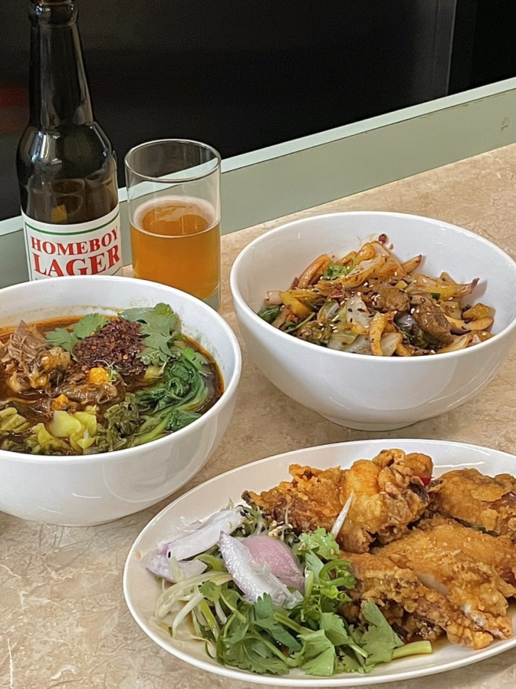  을지로 신상맛집 올드팻누들 : 직접 뽑은 팻누들로 만든 양육탕면과 저육비빔면!