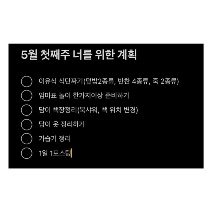  15개월 육아일기:) 계획적인 엄마되기