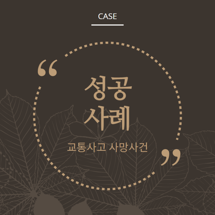  교통사망사고 벌금형 방어 성공사례