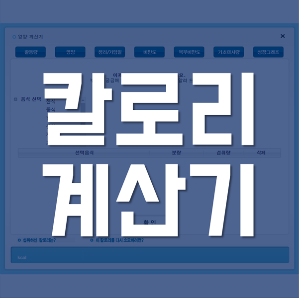  음식 칼로리 계산기 - '앱' 및 '칼로리 계산기 사이트' 2가지 공유와 운동 칼로리 계산기까지 써보기!