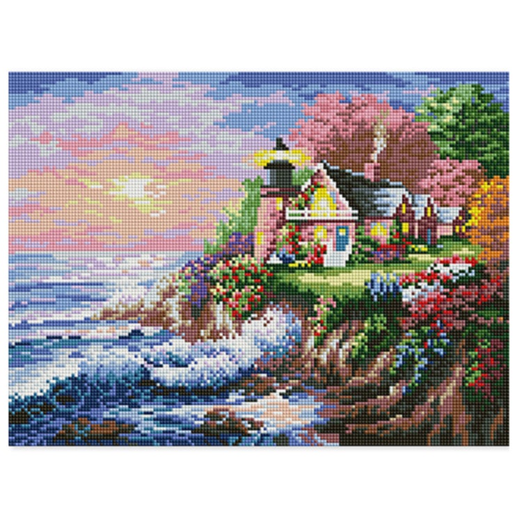 가성비갑 아트조이 DIY 보석십자수 30 x 40 cm, 석양에 물든 등대, 1개 추천합니다 가성비갑 아트조이 DIY 보석십자수 30 x 40 cm, 석양에 물든 등대, 1개 추천합니다