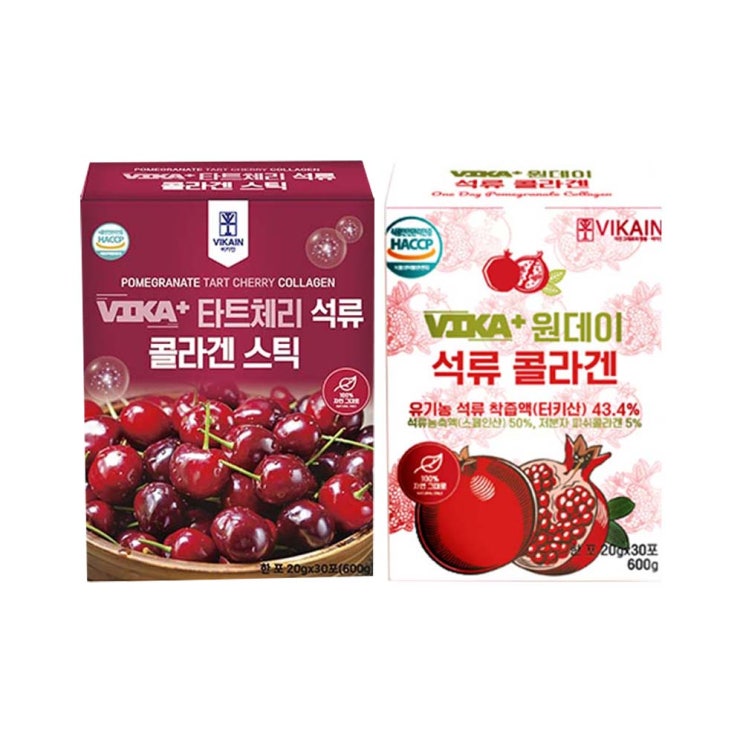 가성비 뛰어난 비카인 플러스 콜라겐젤리 타트체리 20g x 30p + 원데이 석류 20g x 30p 선물세트, 1세트 추천해요