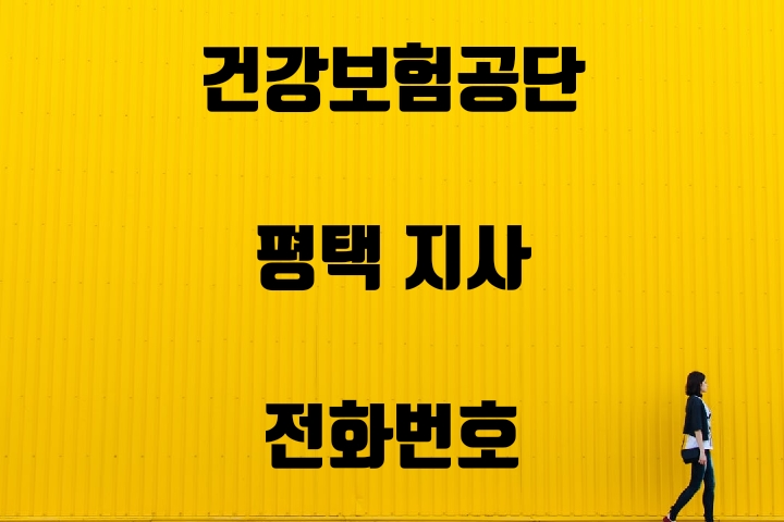 평택 건강보험지사 전화번호