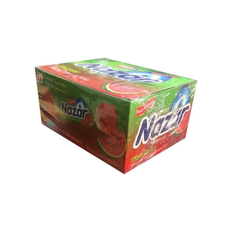요즘 인기있는 Nazar개별 포장 무설탕 일반 껌 수박 맛 100개, 상세설명참조 좋아요