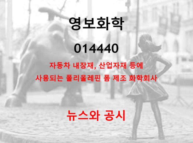 자동차 내장재 및 산업자재용 폴리올레핀 폼 제조 영보화학 뉴스 및 공시 (feat. 예상 주가 배당 실적 전망 상대강도)