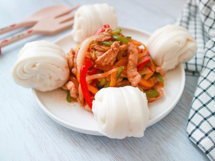  피망 파프리카 차이 손질, 잡채용 돼지고기 등심 요리 피망잡채 볶음, 어버이날 상차림 음식