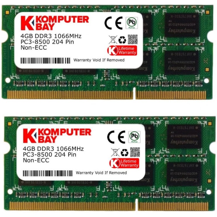 당신만 모르는 독일직배송 Komputerbay 8기가바이트 (2X 4기가바이트) DDR3 SODIMM (204 핀) 1066Mhz PC3-8500 (7-7-7-20) 애플 맥 미니