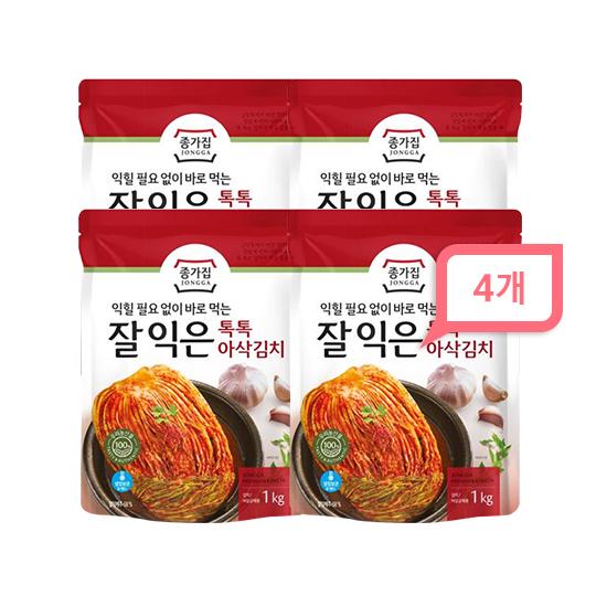 선택고민 해결 종가집 잘익은 톡톡아삭김치 1kgx4개, 단품, 단품 ··· 선택고민 해결 종가집 잘익은 톡톡아삭김치 1kgx4개, 단품, 단품 ···
