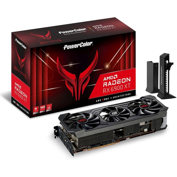 많이 찾는 PowerColor Red Devil 16GB GDDR6 메모리를 탑재한 AMD Radeon RX 6900 XT 게이밍 그래픽 카드 AMD RDNA, 단일옵션 ···