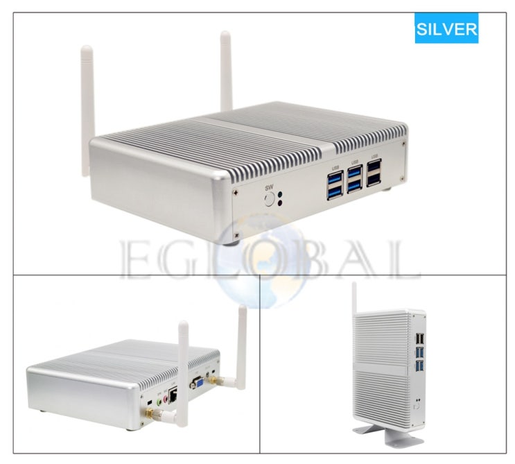 가성비 좋은 미니데스크탑 Eglobal Fanless Mini PC Windows 10 Intel Core i3 7100U i5 7200U i7 4500U i5 4200Y i3 4