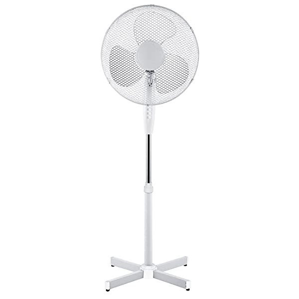  인기 많은 Generic 16 OSCILLATING PEDESTAL AIR COOLING ELECTRIC FAN EXTENDABLE ADJUSTABLE STAND White, 1_