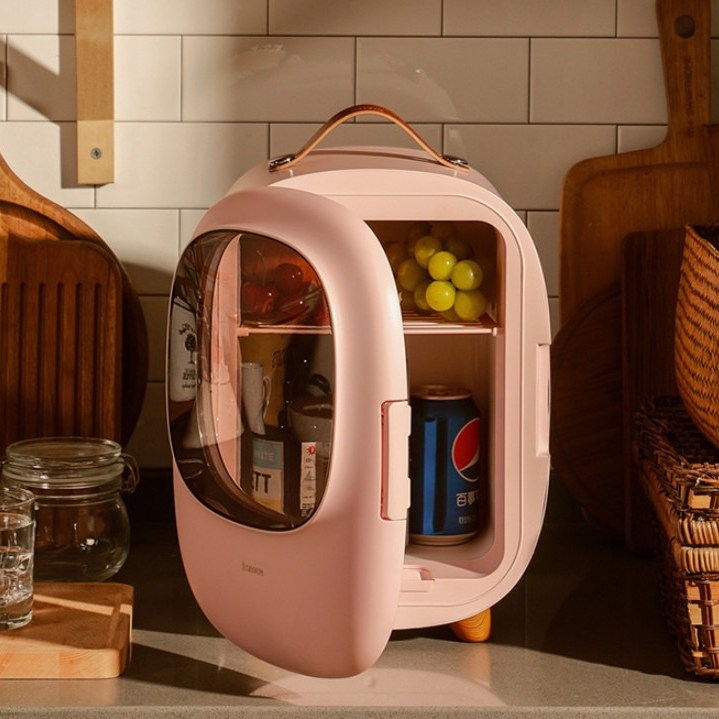 인기 급상승인 베이스어스 8L 예쁜 디자인 화장품 냉장고 온장고 미니 소형 개인 소장용, CRBX01(핑크) 추천합니다
