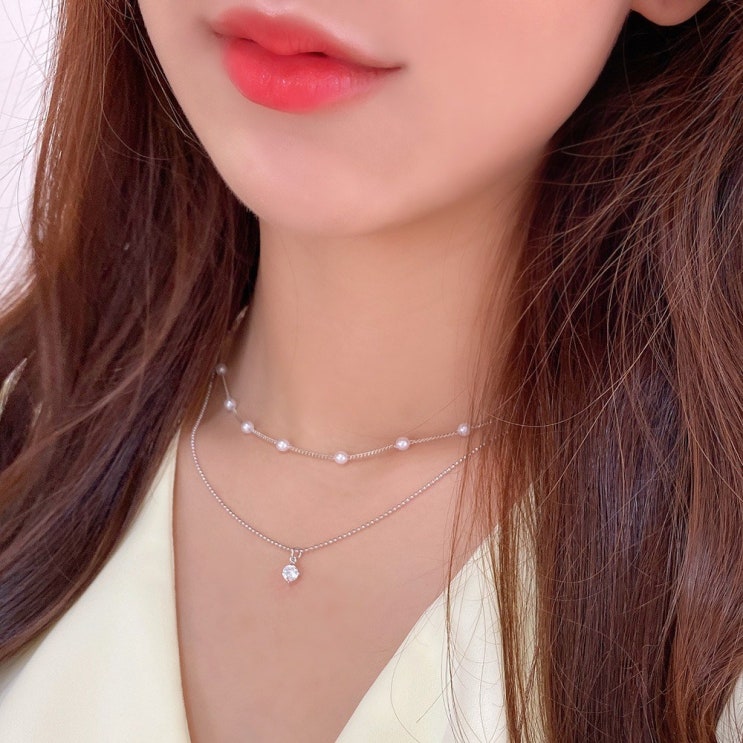 최근 많이 팔린 초콜리트쥬얼리 유키 미니 진주 큐빅 두줄 레이어드 체인 목걸이 2color 좋아요 최근 많이 팔린 초콜리트쥬얼리 유키 미니 진주 큐빅 두줄 레이어드 체인 목걸이 2color 좋아요