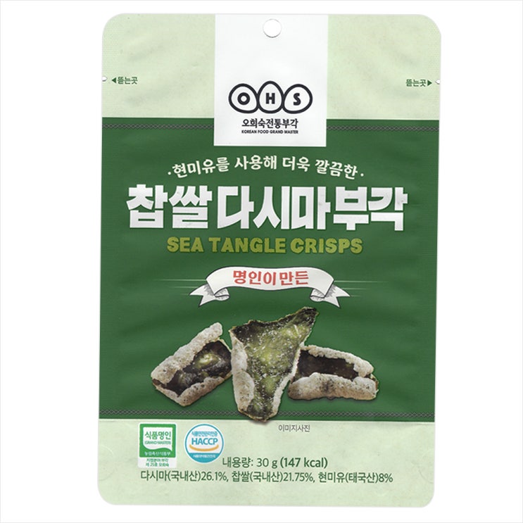 가성비 뛰어난 오희숙전통부각 찹쌀 다시마 부각, 30g, 1개 추천합니다