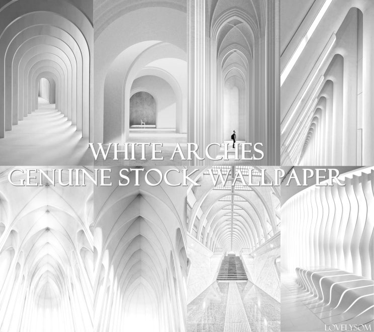  갤럭시 S21 울트라 배경화면 & 아이폰 12 프로 배경화면 [WHITE ARCHES] WALLPAPER