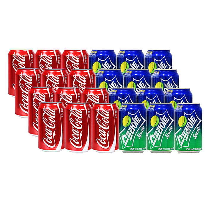 인기 많은 코카콜라 업소용 355ml x 12p + 스프라이트 355ml x 12p, 1세트 좋아요 인기 많은 코카콜라 업소용 355ml x 12p + 스프라이트 355ml x 12p, 1세트 좋아요
