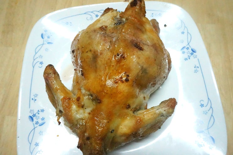  마늘버터 로티세리 바베큐 에어프라이어 닭구이 만들기