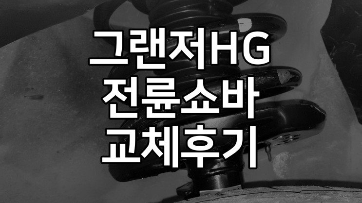 그랜저HG 전륜쇼바(앞쇼바) 및 휠가드 교체 후기 부품 품번 소개