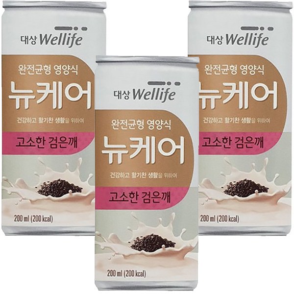 잘팔리는 대상웰라이프 뉴케어 검은깨맛 200mlx30캔 DLi, 30캔, 200ml 좋아요 잘팔리는 대상웰라이프 뉴케어 검은깨맛 200mlx30캔 DLi, 30캔, 200ml 좋아요