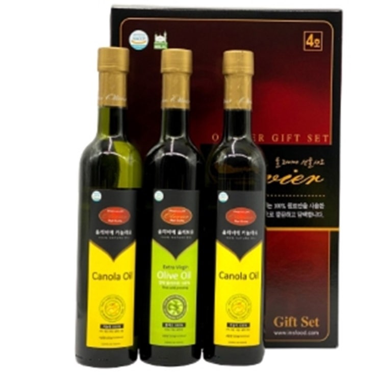 의외로 인기있는 최상급 프리미엄 엑스트라버진 올리브유 1병 카놀라유 2병 500ml 명절 선물세트 5호, 10개 추천해요 의외로 인기있는 최상급 프리미엄 엑스트라버진 올리브유 1병 카놀라유 2병 500ml 명절 선물세트 5호, 10개 추천해요