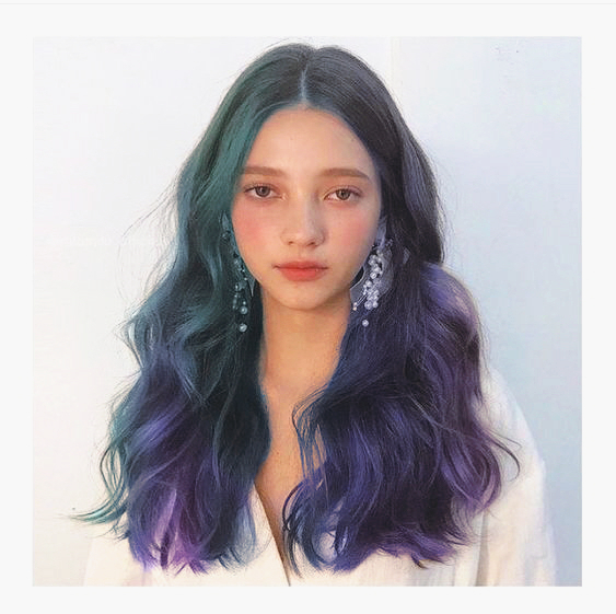  초간단 (모델 머리 색 변경) 레이어 마스크와 select and mask 사용하기