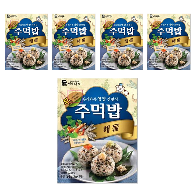 핵가성비 좋은 맛있는풍경 주먹밥 해물, 24g, 5개 ···