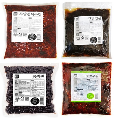 의외로 인기있는 중문푸드 대용량 밑반찬 4종 양념 무말랭이 무침 깻잎 콩자반 골라담기, 간장깻잎1kg 추천해요