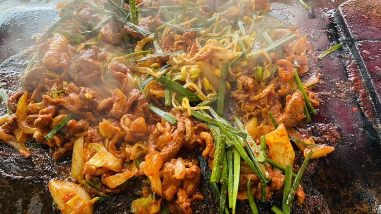  [팔공산 오리불고기 맛집] 돌판에 구워 먹는 인생 오리불고기️고향의 봄️