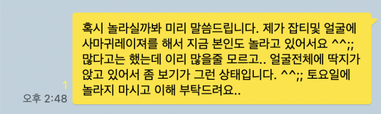  잡티레이져 그 이후 - 3일차 경과, 피부과 다녀옴!