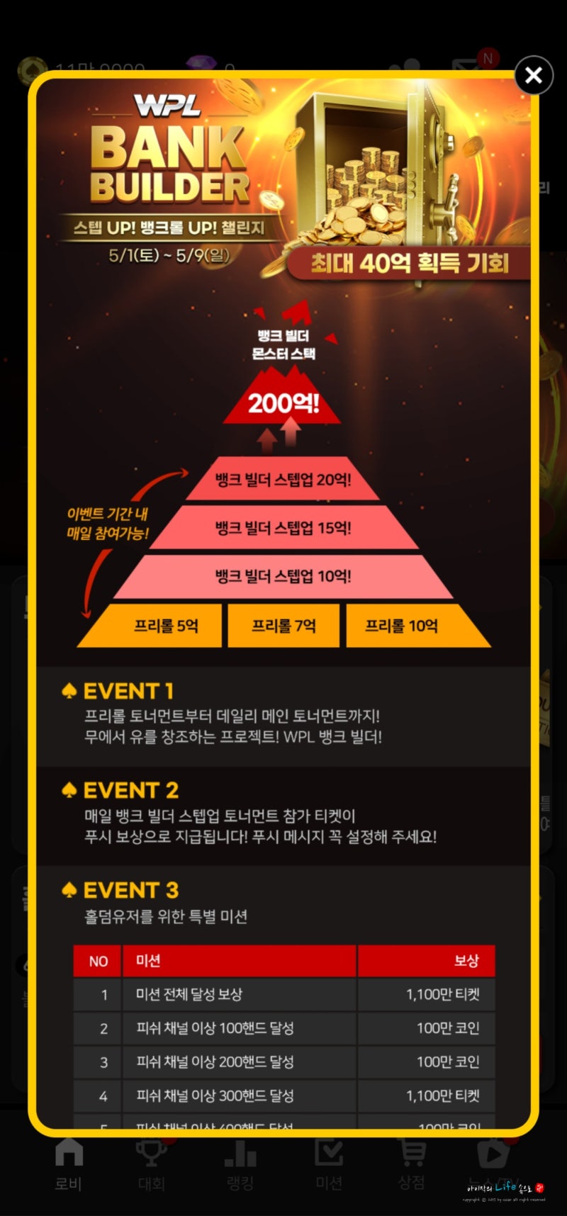 WPL BANK BUILDER 총상금이 대체 얼마? 홀덤족보 공부 : 네이버 블로그