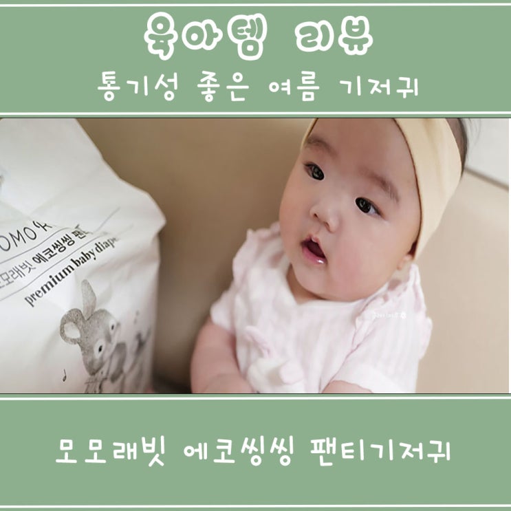  여름기저귀로 가성비도 좋은 팬티기저귀 모모래빗